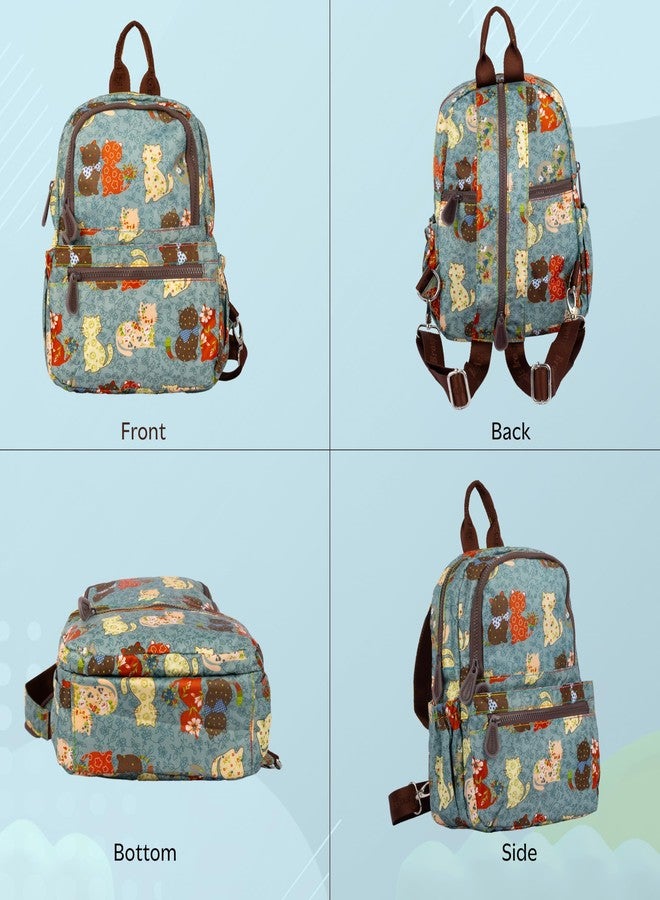 MISTYCDEP Polyster Stylish School Bag for Girls & Boys - Perfect Backpack for School, College, Office, Travel and Tution Durable School bags for Kids, diaper Bag ((Faded Blue)) - Image 4